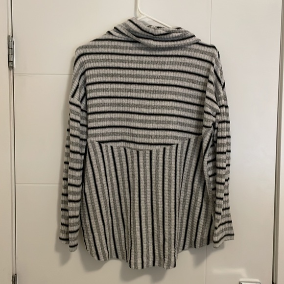 Saturday Sunday  (Anthro) Striped Pippa Hacci Turtleneck Top - Picture 4 of 8